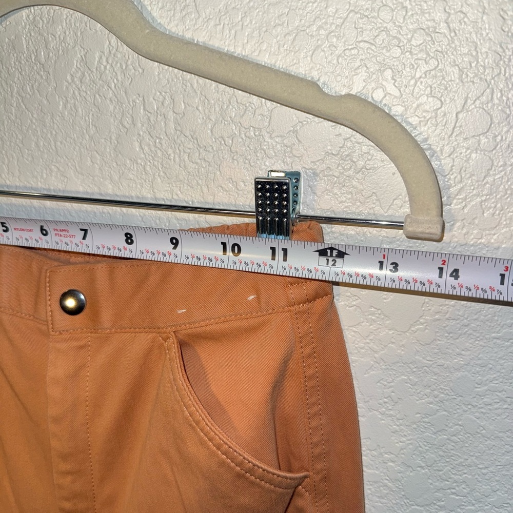 Uniqlo High Waist Orange Wide Leg Twill Casual Pants Size XS Gently Used - Picture 5 of 8